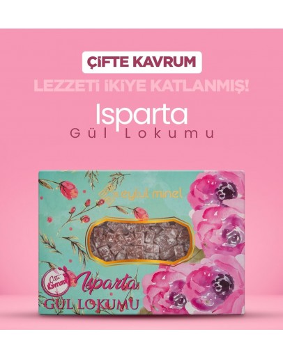 Çifte Kavrulmuş Isparta Gül Lokumu 450 G